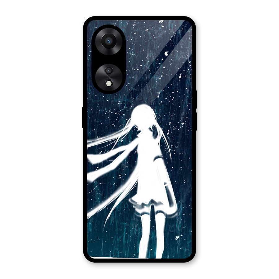 Rain White Girl Glass Back Case for Oppo A78