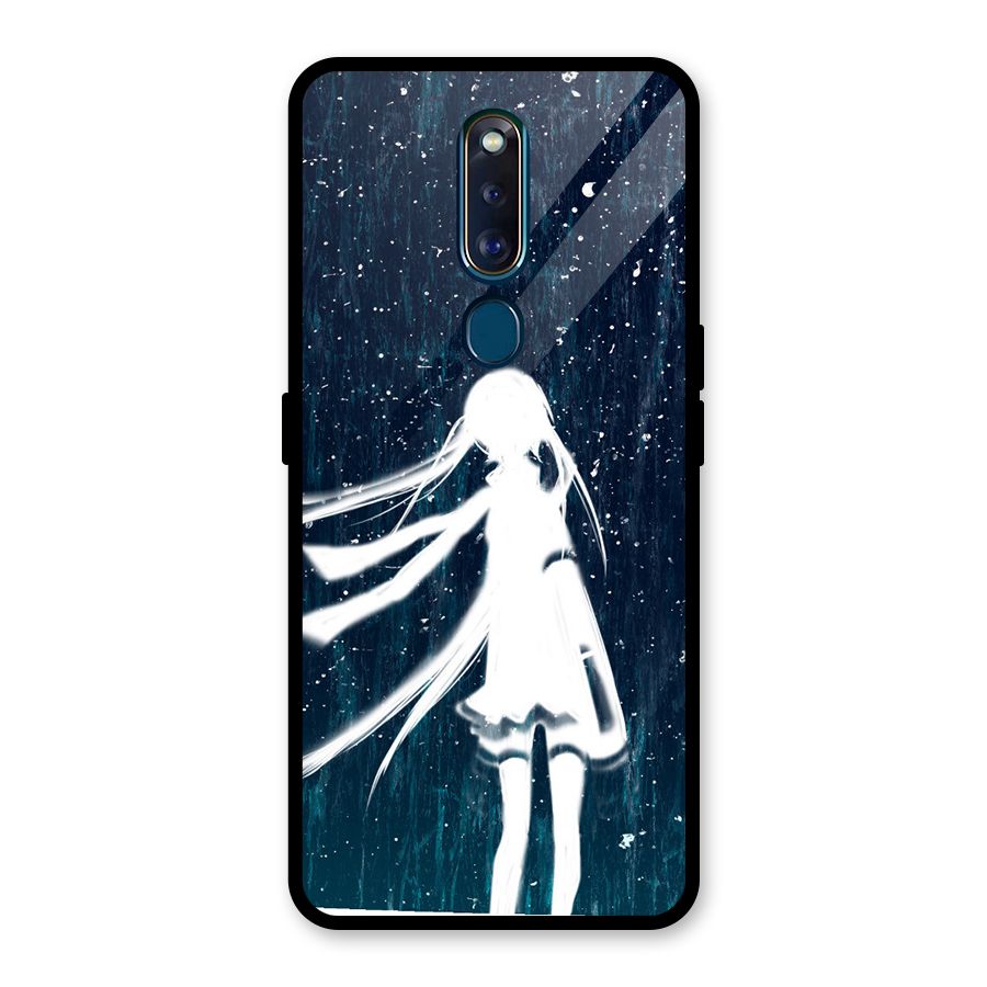 Rain White Girl Glass Back Case for Oppo F11 Pro