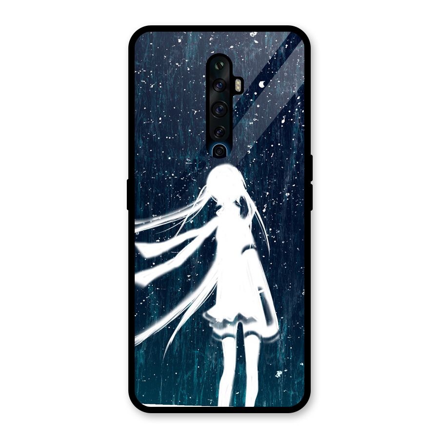 Rain White Girl Glass Back Case for Oppo Reno2 F