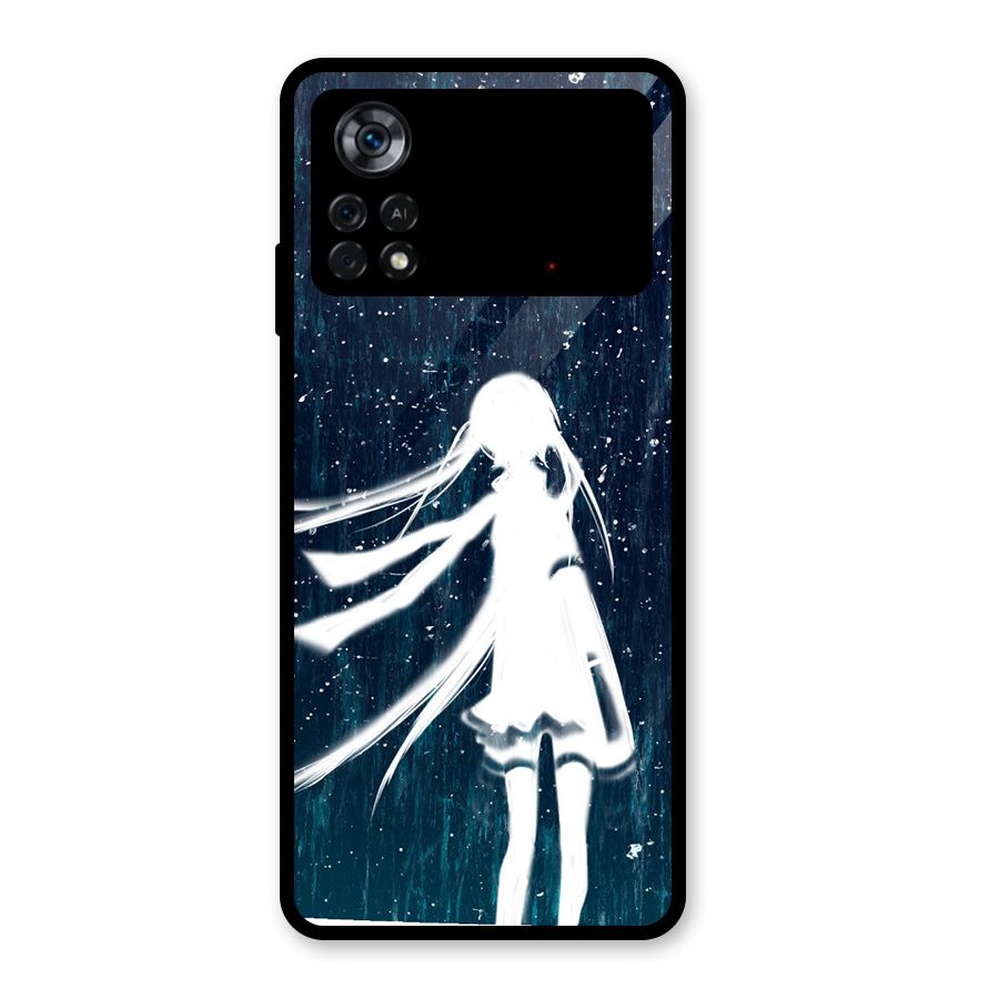 Rain White Girl Glass Back Case for Poco X4 Pro 5G