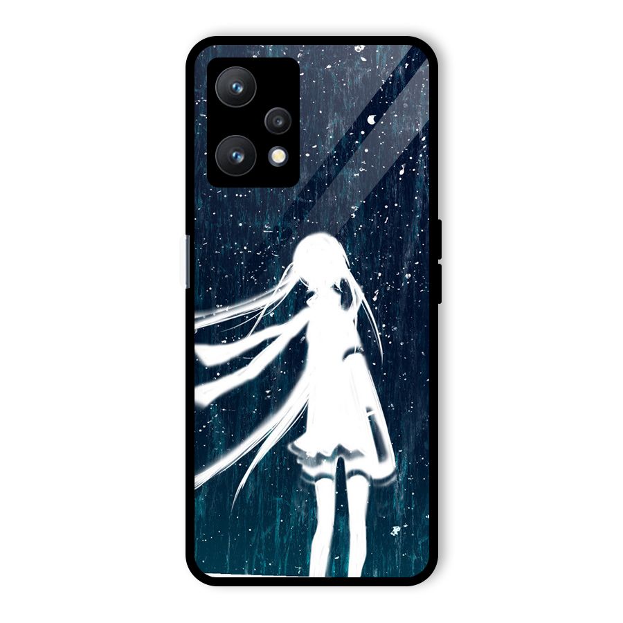 Rain White Girl Glass Back Case for Realme 9 Pro 5G