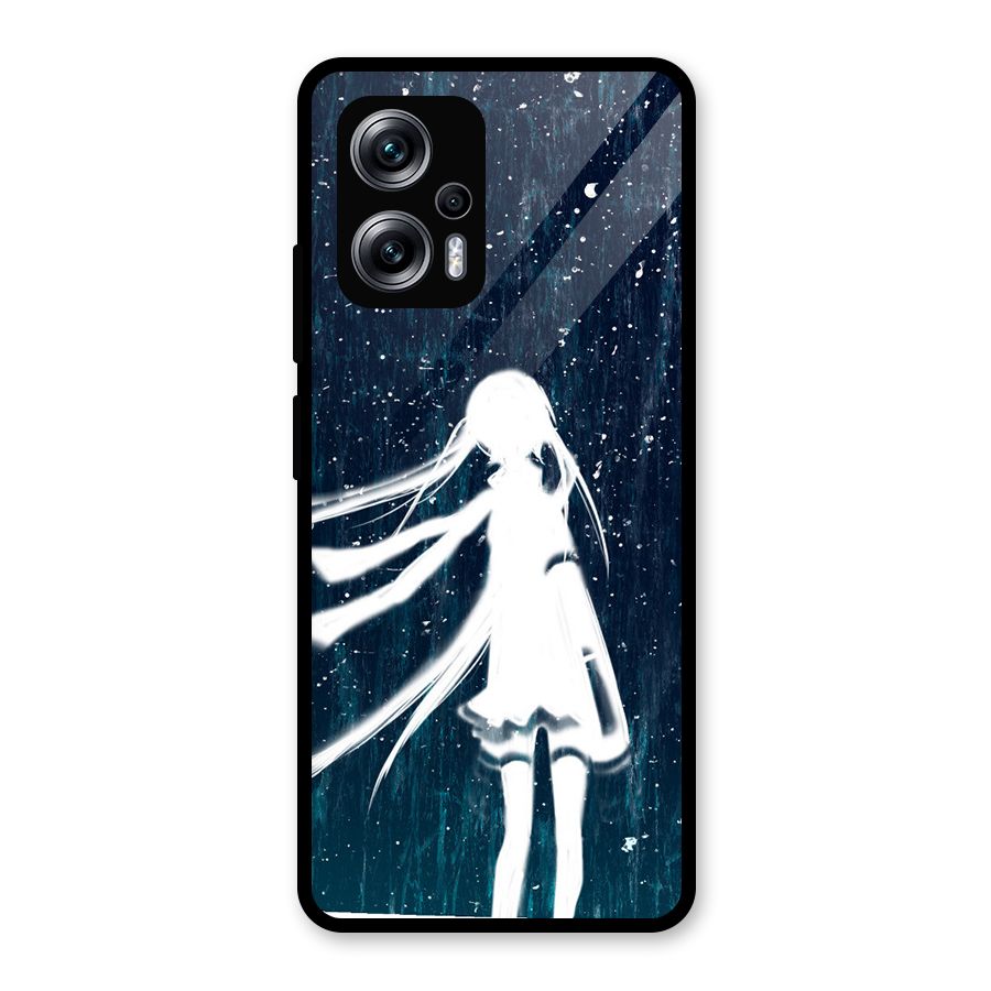 Rain White Girl Glass Back Case for Redmi K50i