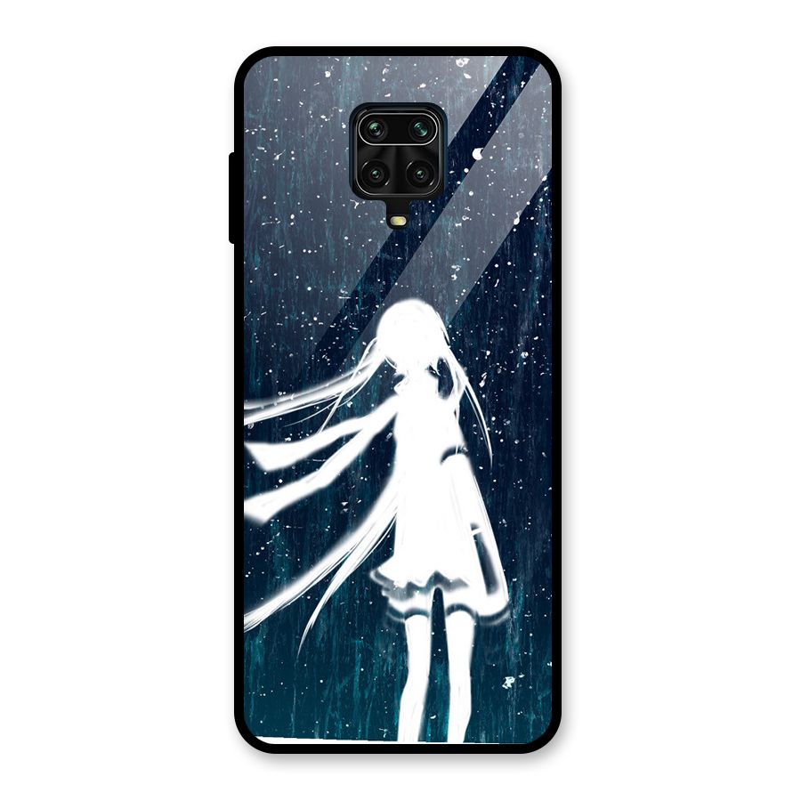Rain White Girl Glass Back Case for Redmi Note 9 Pro
