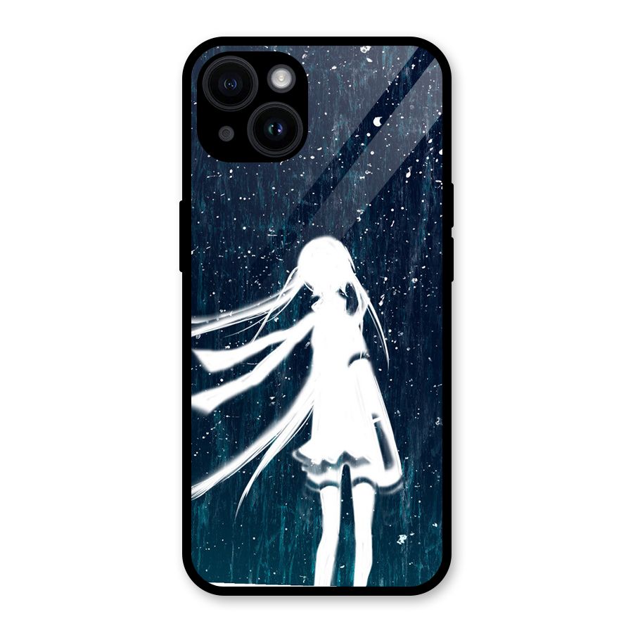 Rain White Girl Glass Back Case for iPhone 14