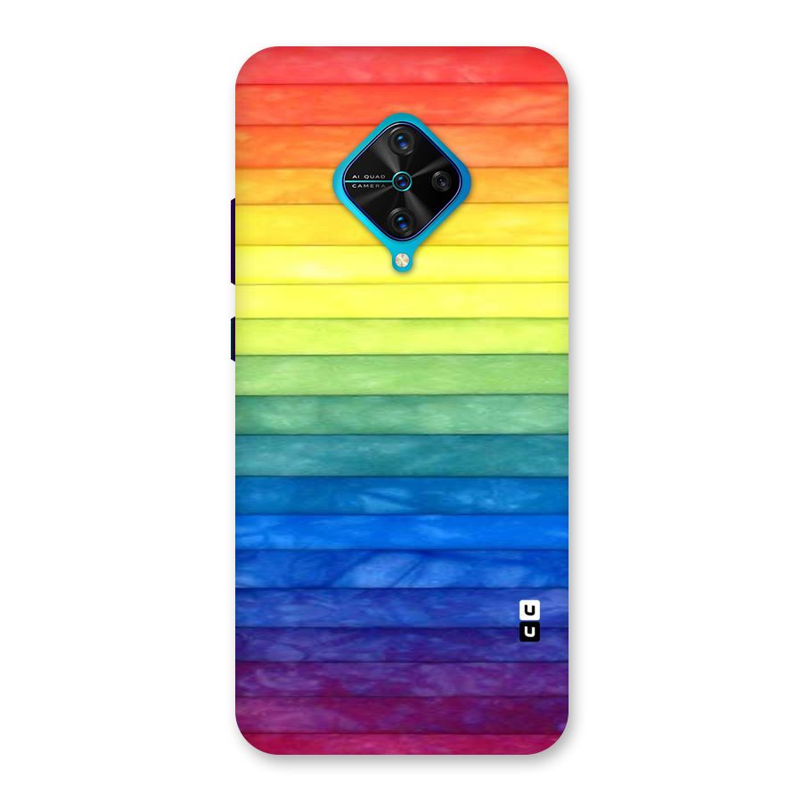 Rainbow Colors Stripes Back Case for Vivo S1 Pro