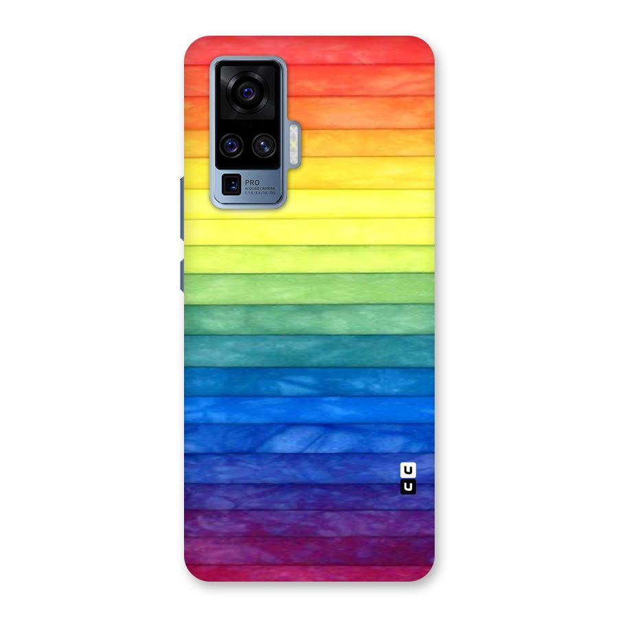 Rainbow Colors Stripes Back Case for Vivo X50 Pro
