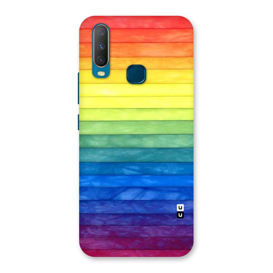 Rainbow Colors Stripes Back Case for Vivo Y15