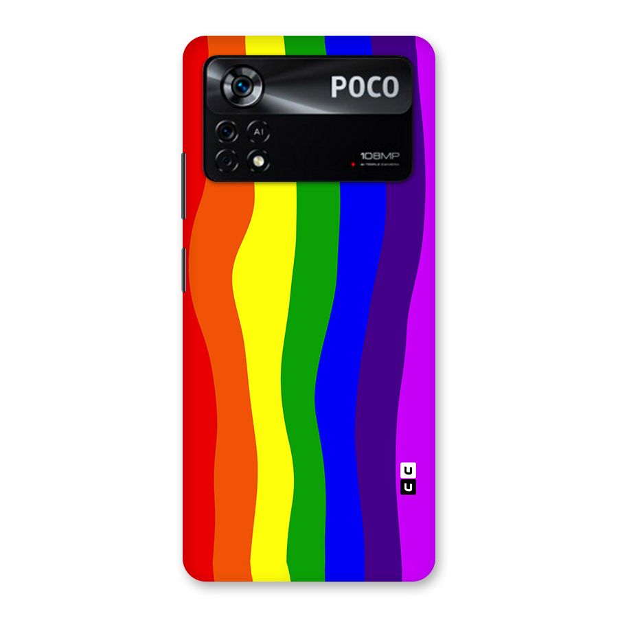 Rainbow Curves Back Case for Poco X4 Pro 5G
