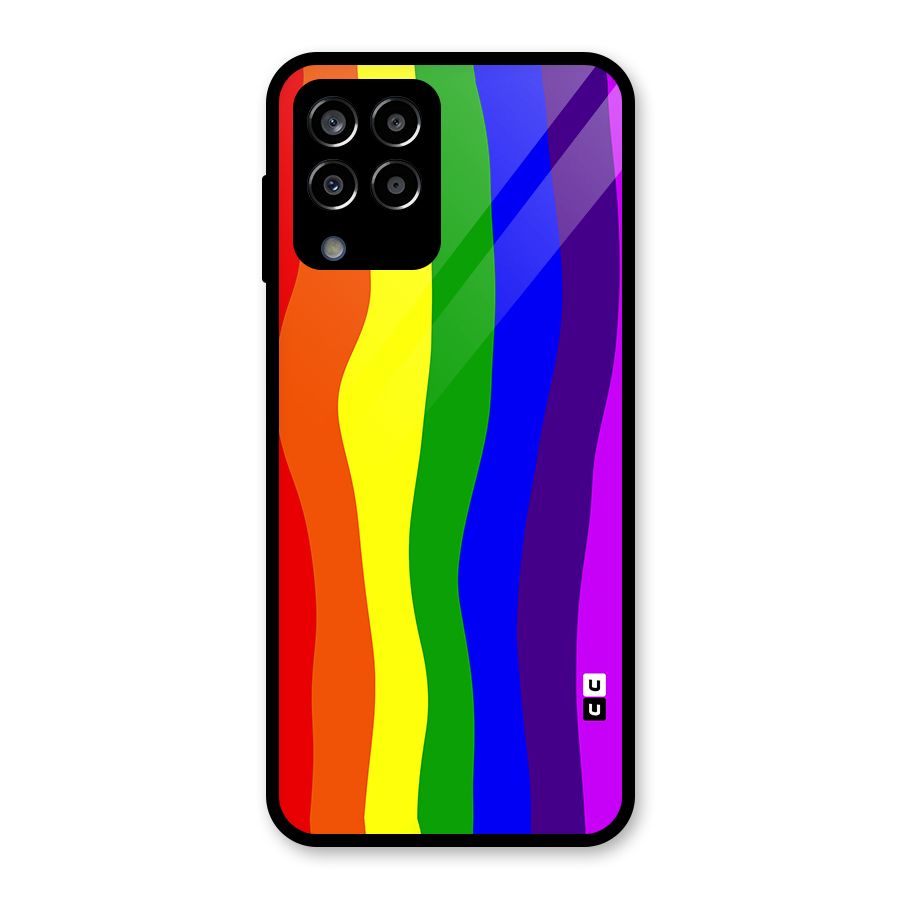 Rainbow Curves Glass Back Case for Galaxy M33