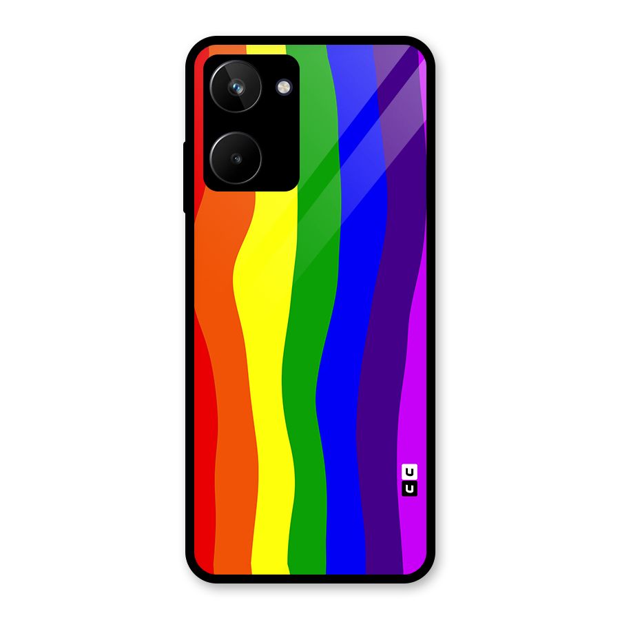 Rainbow Curves Glass Back Case for Realme 10