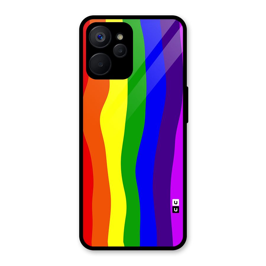 Rainbow Curves Glass Back Case for Realme 9i 5G