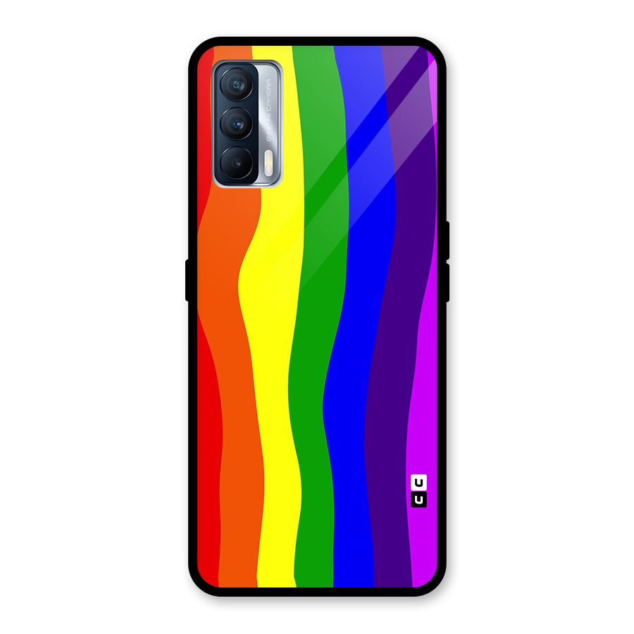 Rainbow Curves Glass Back Case for Realme X7