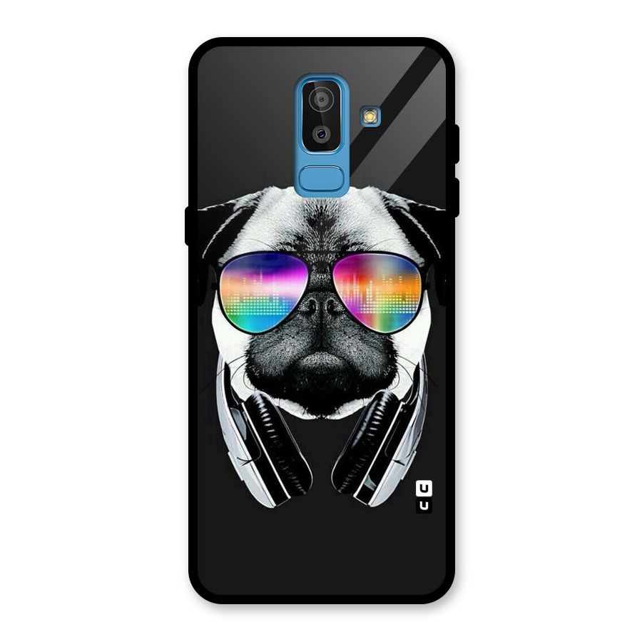 Rainbow Dog Swag Glass Back Case for Galaxy J8
