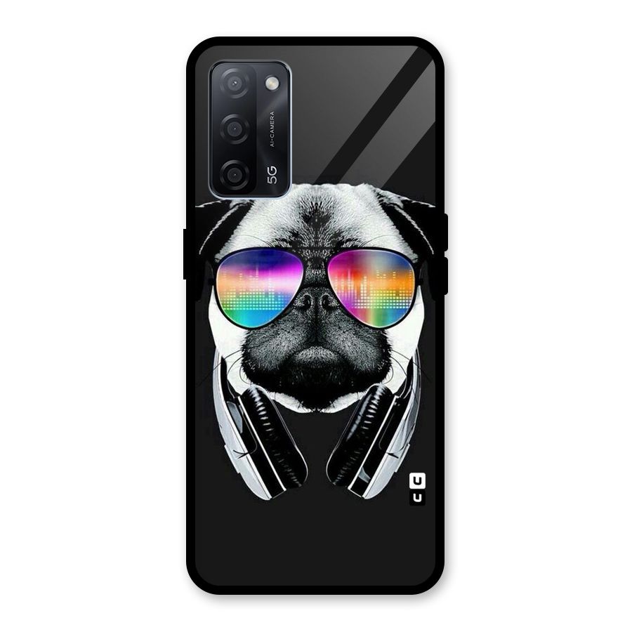 Rainbow Dog Swag Glass Back Case for Oppo A53s 5G