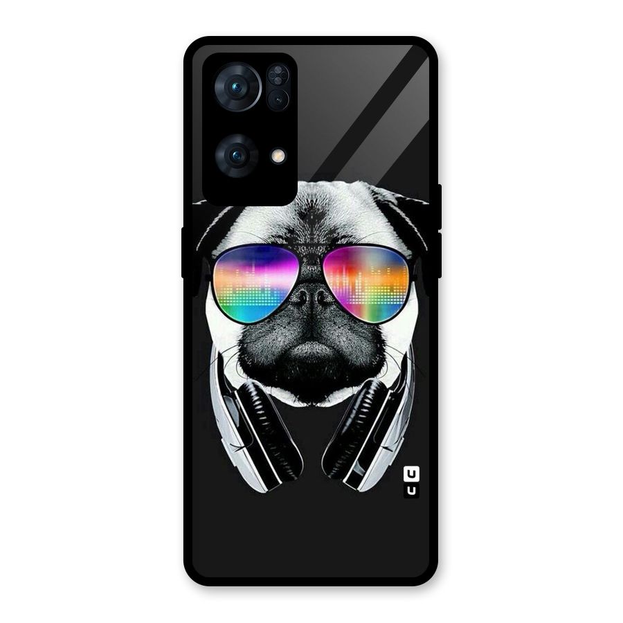 Rainbow Dog Swag Glass Back Case for Oppo Reno7 Pro 5G