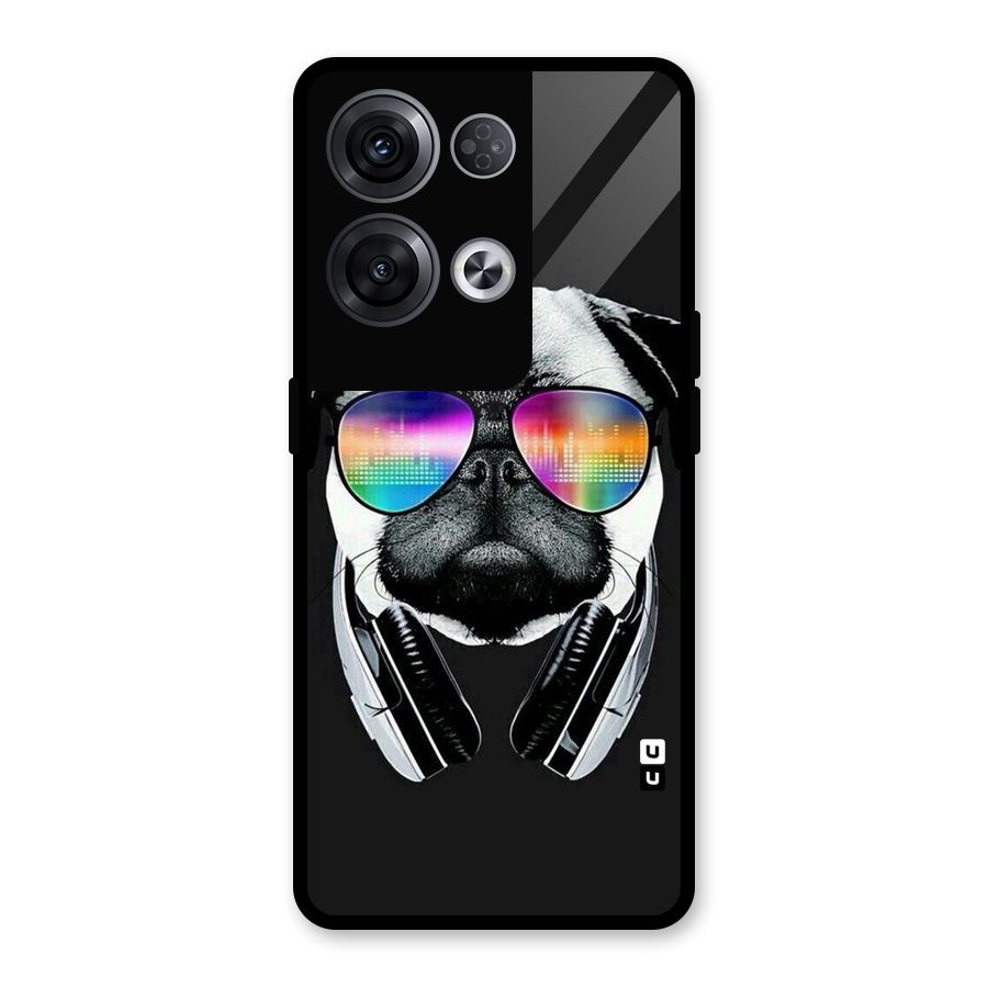Rainbow Dog Swag Glass Back Case for Oppo Reno8 Pro 5G