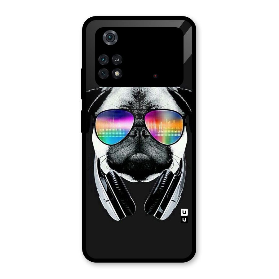 Rainbow Dog Swag Glass Back Case for Poco M4 Pro 4G