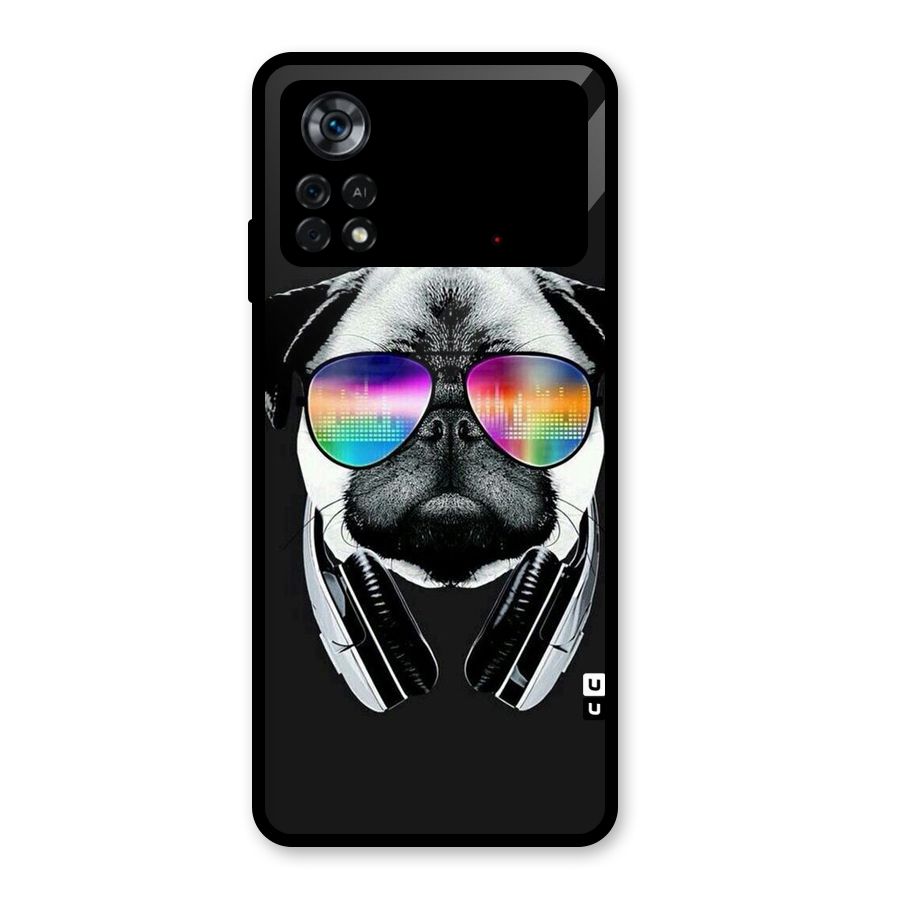 Rainbow Dog Swag Glass Back Case for Poco X4 Pro 5G