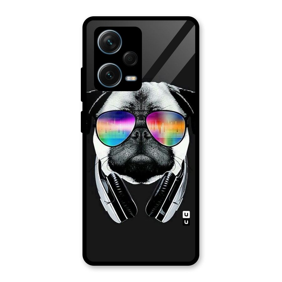 Rainbow Dog Swag Glass Back Case for Redmi Note 12 Pro Plus 5G