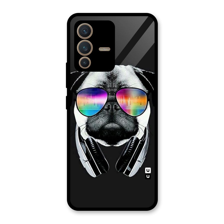 Rainbow Dog Swag Glass Back Case for Vivo V23 5G