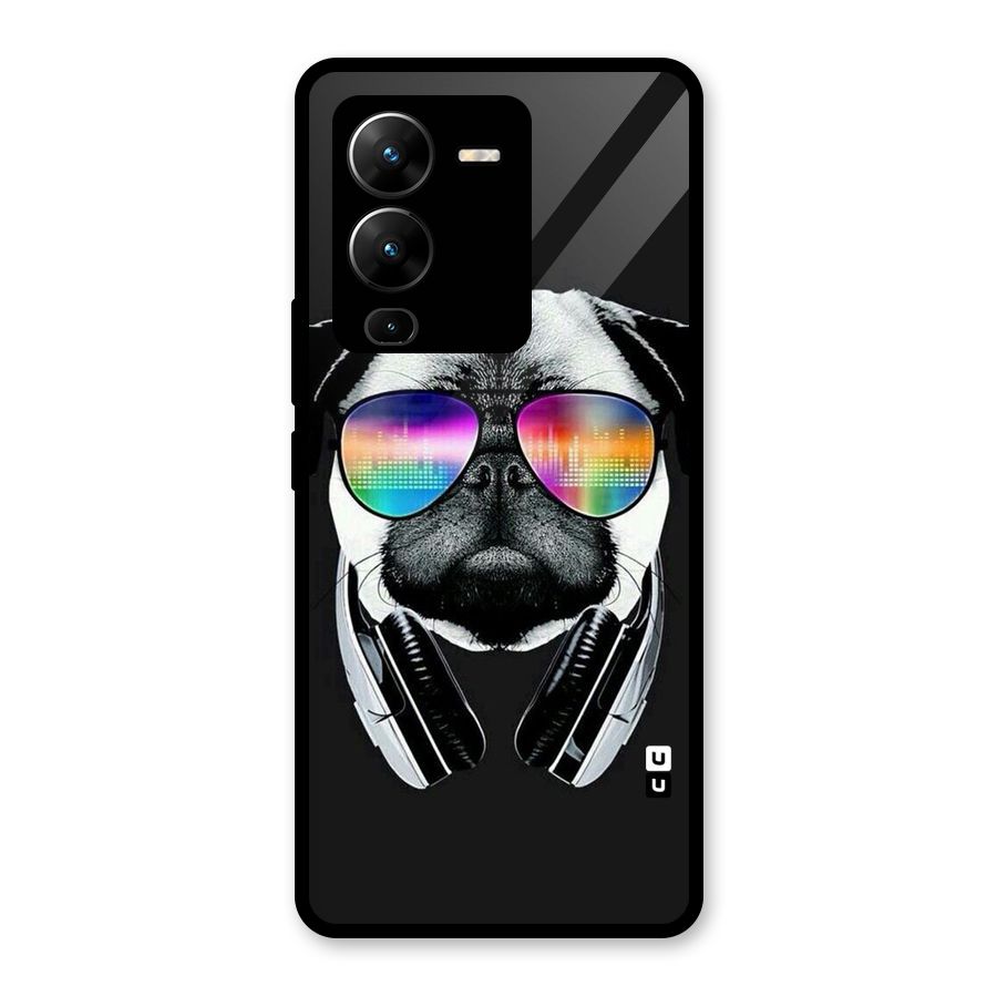 Rainbow Dog Swag Glass Back Case for Vivo V25 Pro