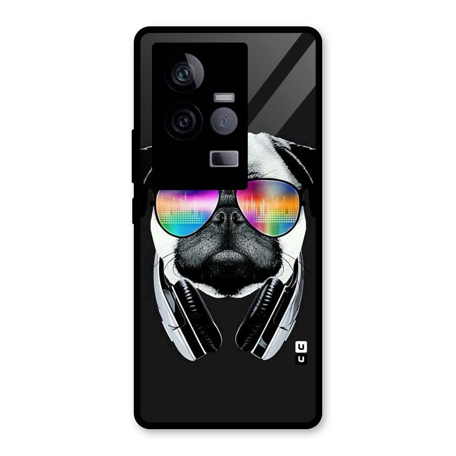 Rainbow Dog Swag Glass Back Case for Vivo iQOO 11 5G
