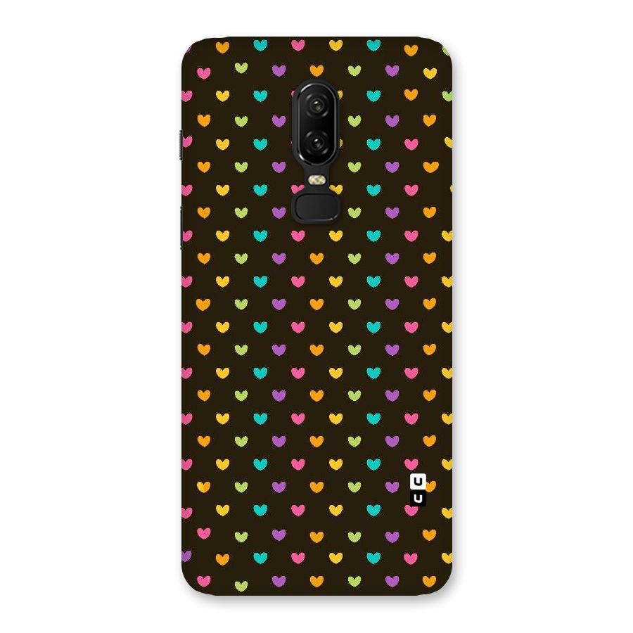 Rainbow Hearts Back Case for OnePlus 6