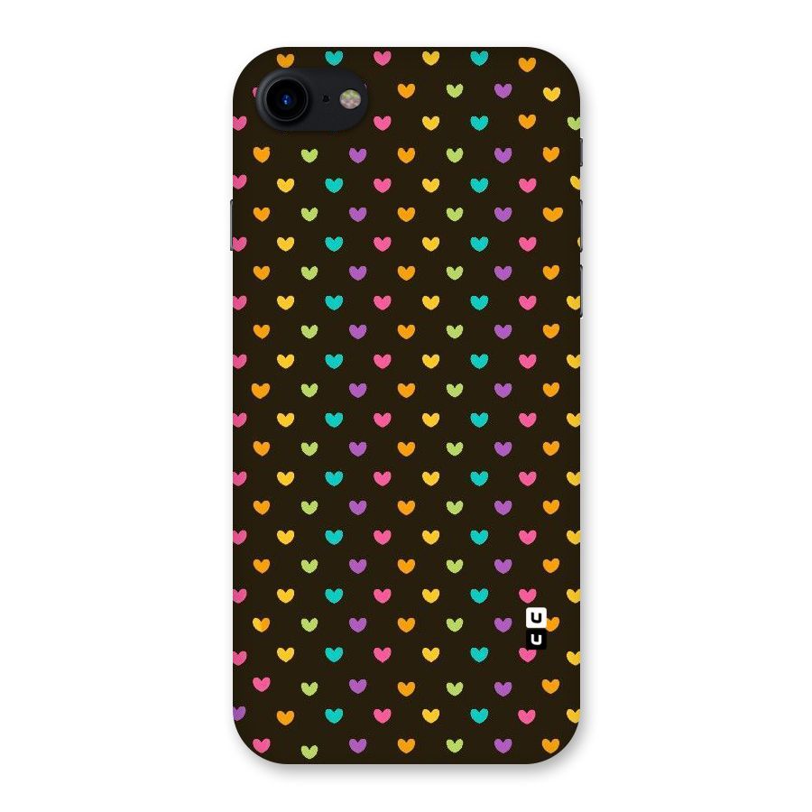 Rainbow Hearts Back Case for iPhone SE 2020