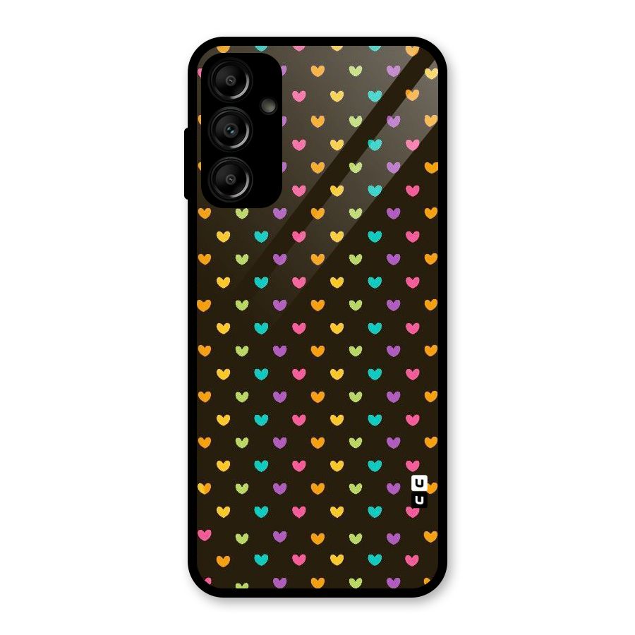 Rainbow Hearts Glass Back Case for Galaxy A14 5G