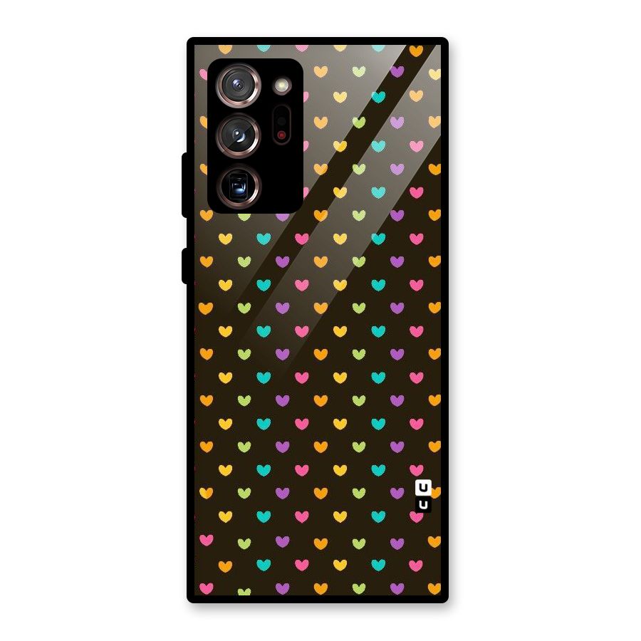 Rainbow Hearts Glass Back Case for Galaxy Note 20 Ultra 5G