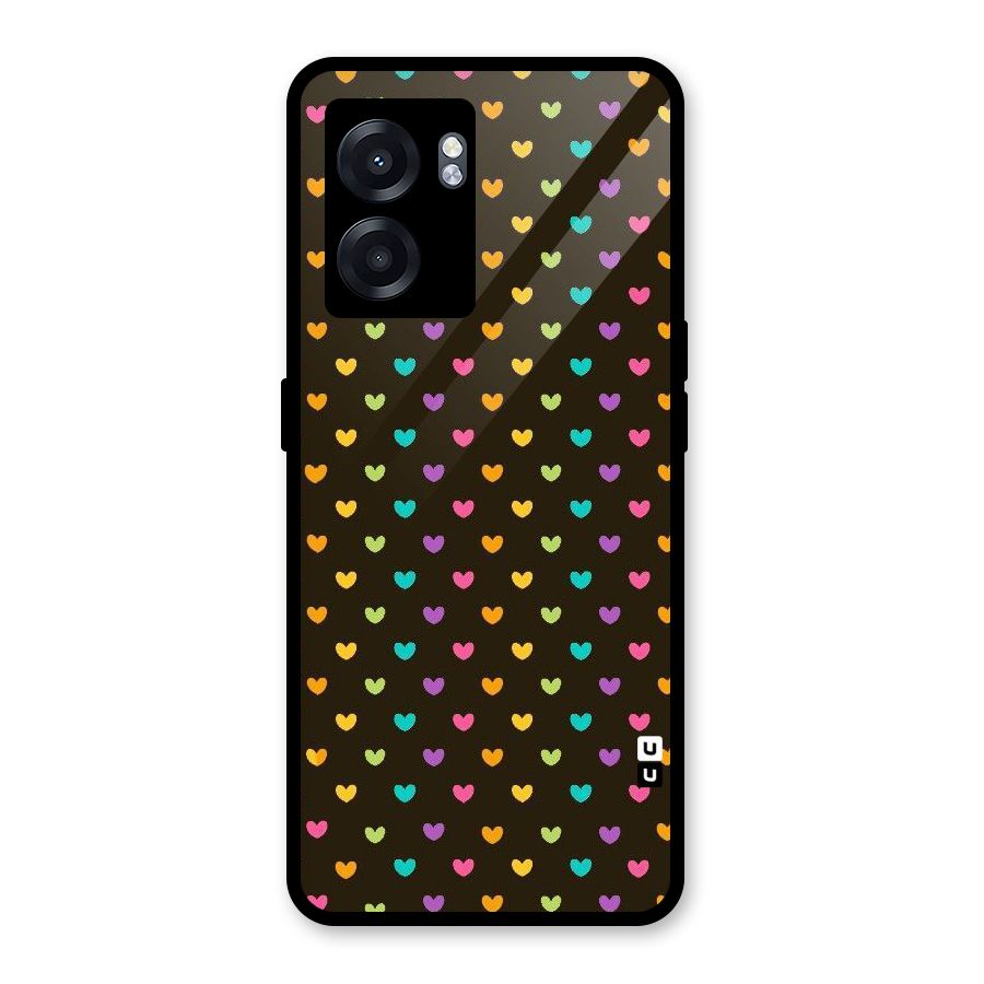 Rainbow Hearts Glass Back Case for Oppo K10 (5G)