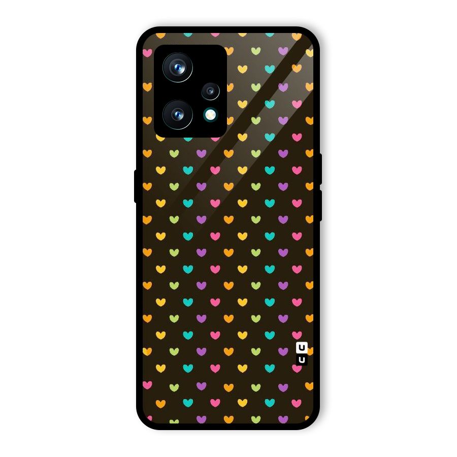 Rainbow Hearts Glass Back Case for Realme 9 Pro Plus 5G