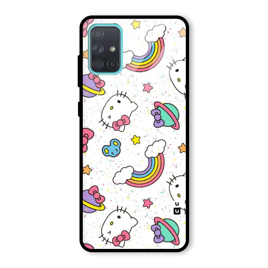 Rainbow Kit Tee Glass Back Case for Galaxy A71