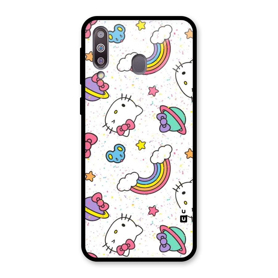 Rainbow Kit Tee Glass Back Case for Galaxy M30