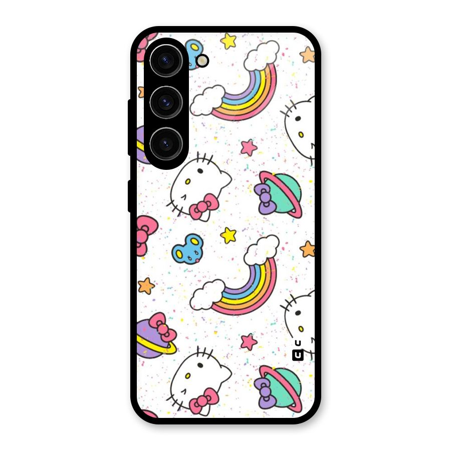 Rainbow Kit Tee Glass Back Case for Galaxy S23