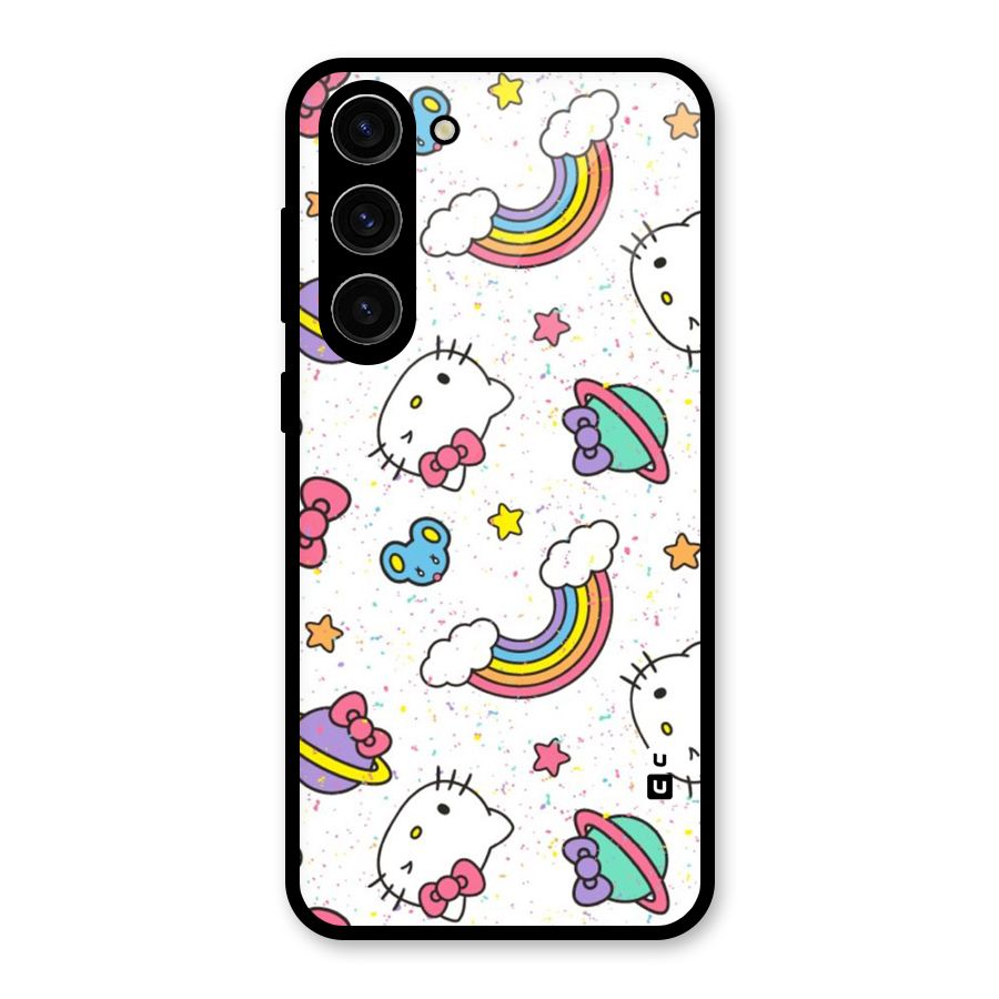 Rainbow Kit Tee Glass Back Case for Galaxy S23 Plus