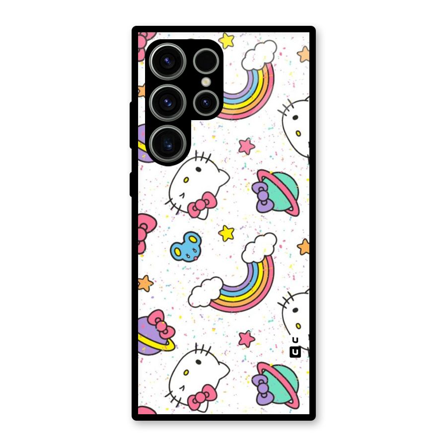 Rainbow Kit Tee Glass Back Case for Galaxy S23 Ultra