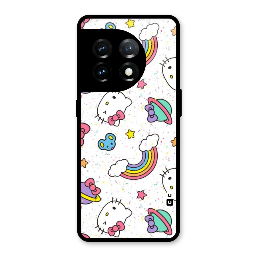 Rainbow Kit Tee Glass Back Case for OnePlus 11