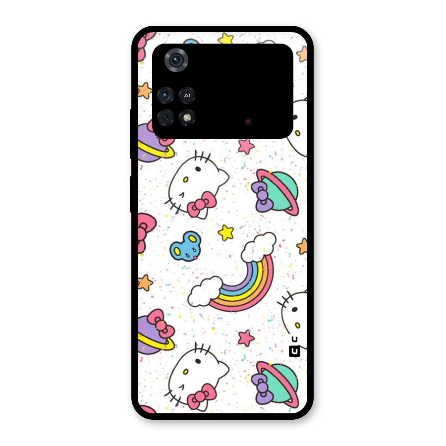 Rainbow Kit Tee Glass Back Case for Poco M4 Pro 4G