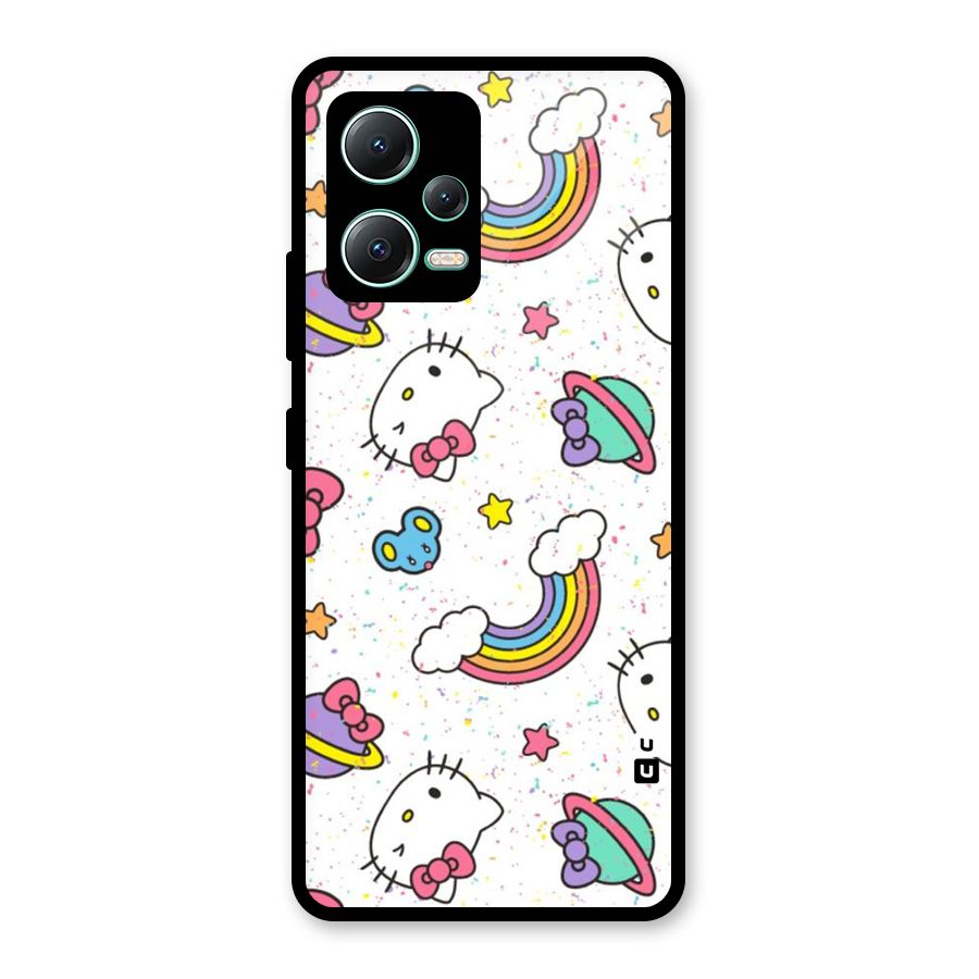 Rainbow Kit Tee Glass Back Case for Redmi Note 12 5G