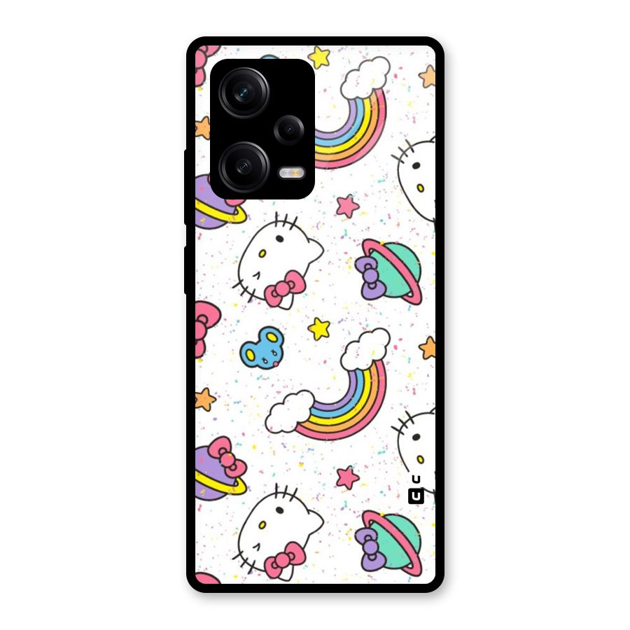 Rainbow Kit Tee Glass Back Case for Redmi Note 12 Pro