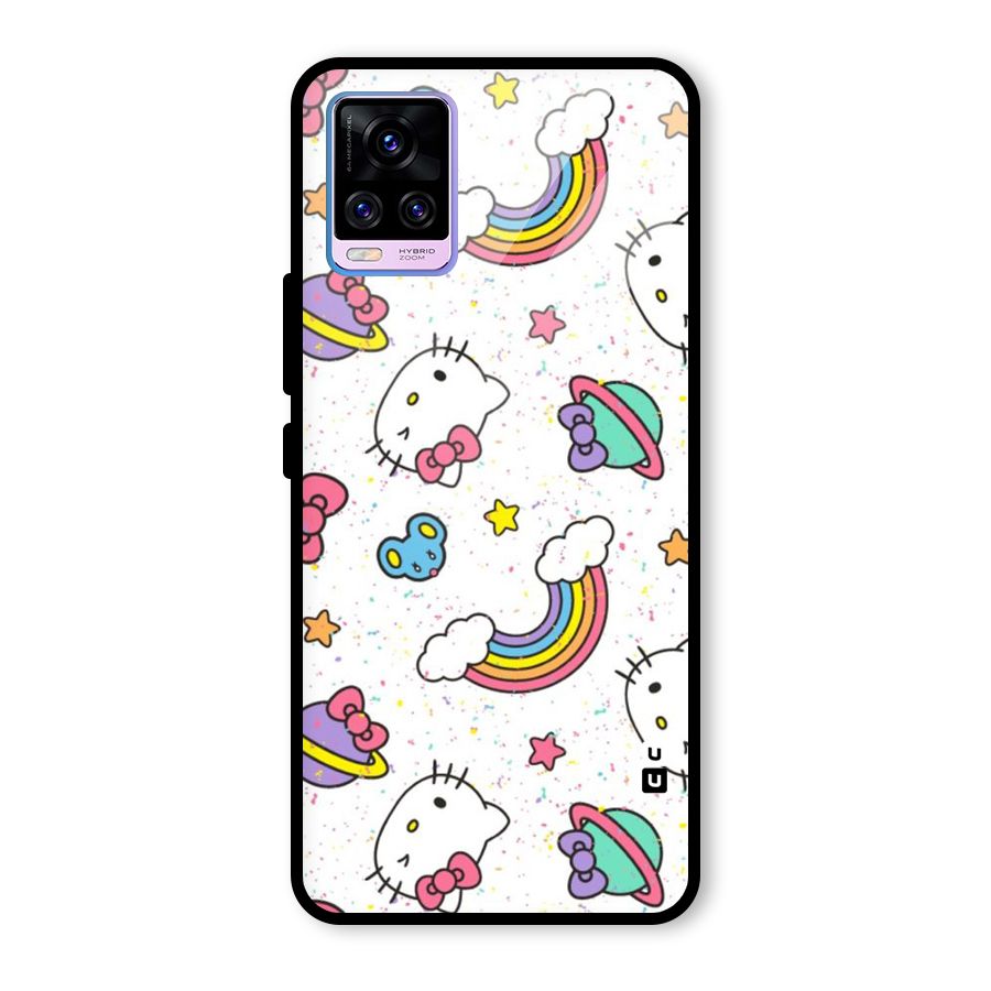 Rainbow Kit Tee Glass Back Case for Vivo V20 Pro