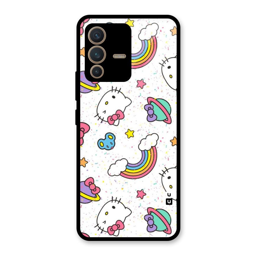 Rainbow Kit Tee Glass Back Case for Vivo V23 5G