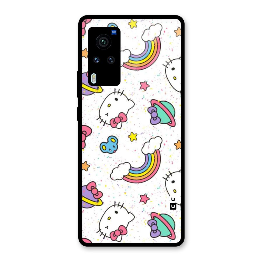 Rainbow Kit Tee Glass Back Case for Vivo X60 Pro