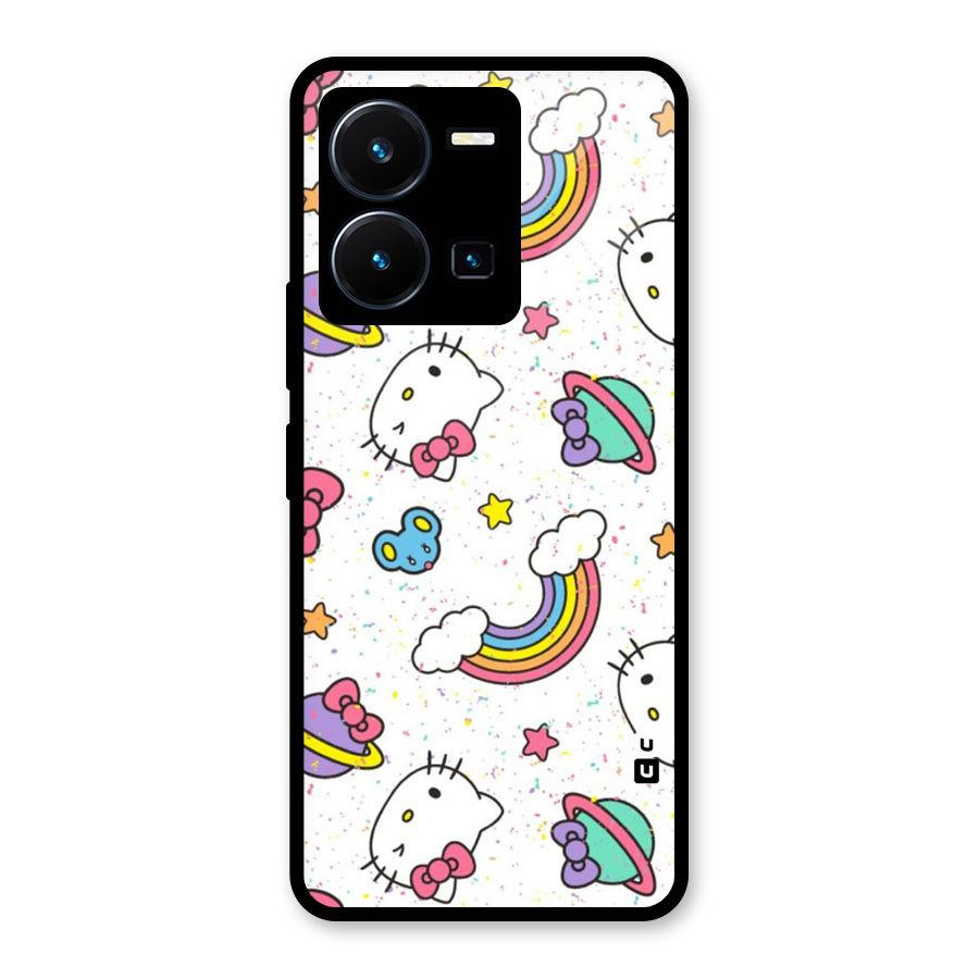 Rainbow Kit Tee Glass Back Case for Vivo Y35