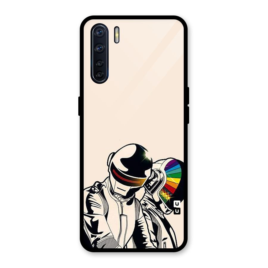 Rainbow Radio Glass Back Case for Oppo F15