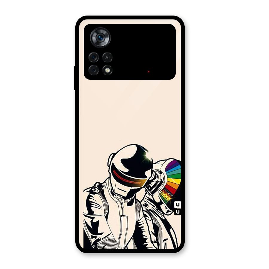 Rainbow Radio Glass Back Case for Poco X4 Pro 5G