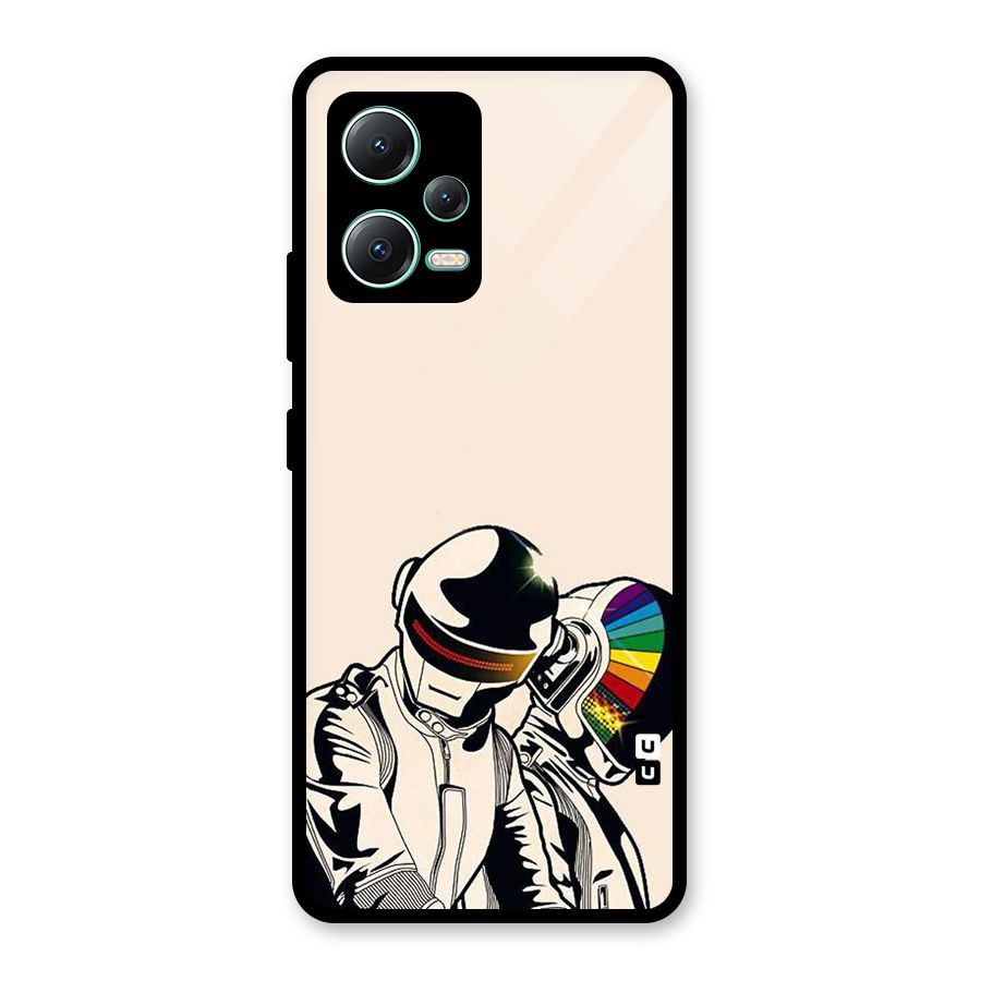 Rainbow Radio Glass Back Case for Redmi Note 12 5G