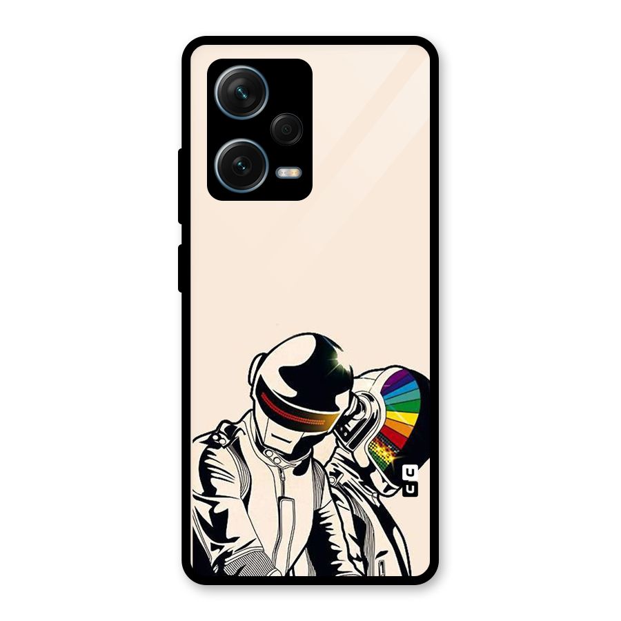 Rainbow Radio Glass Back Case for Redmi Note 12 Pro Plus 5G