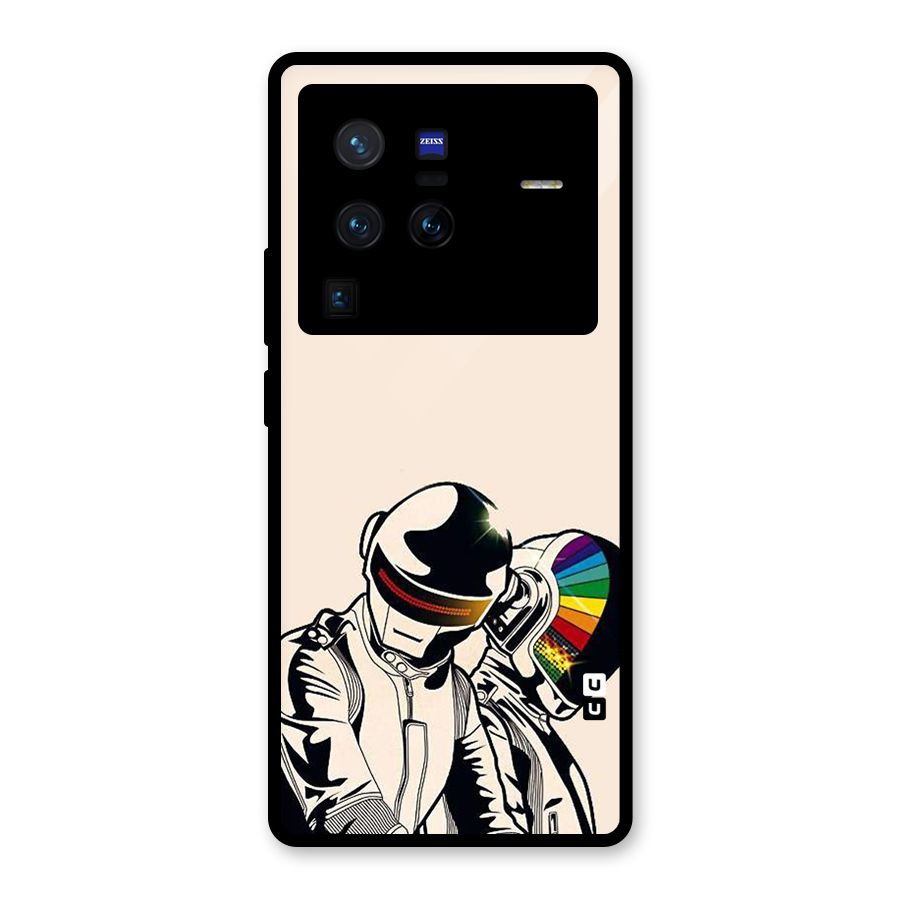 Rainbow Radio Glass Back Case for Vivo X80 Pro